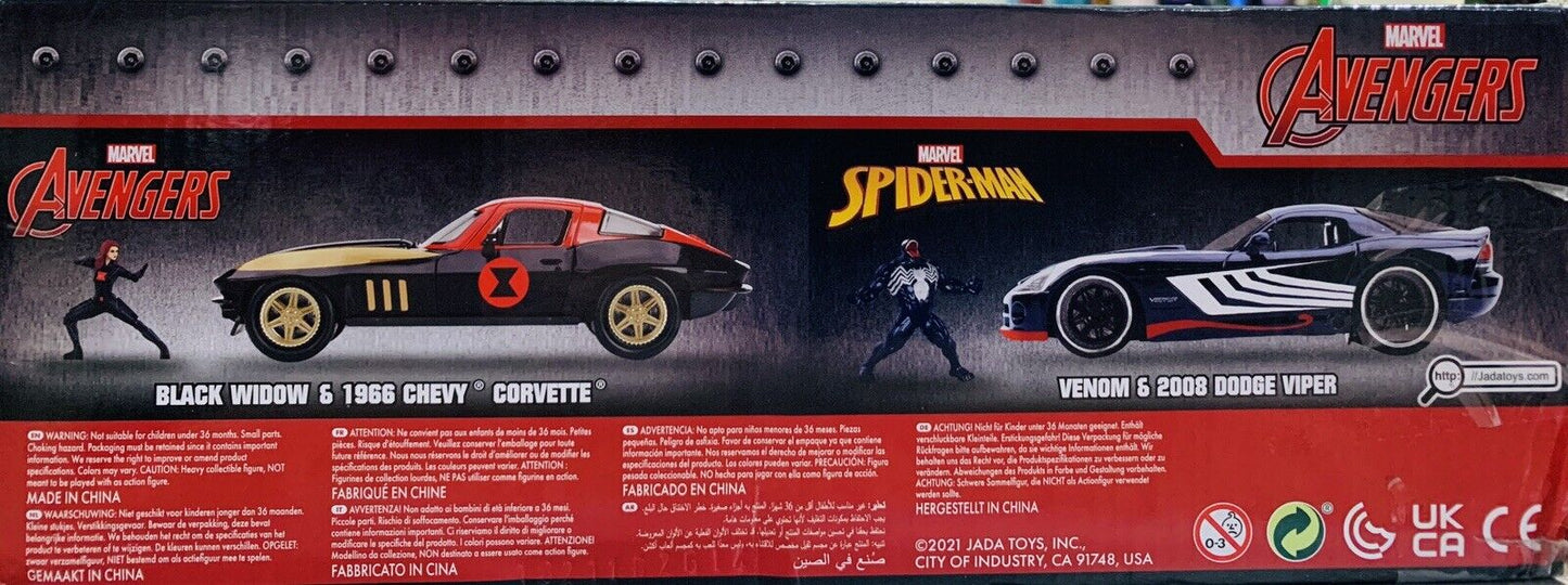 Marvel Avengers Black Widow 1966 Chevy Corvette 1:24 Scale