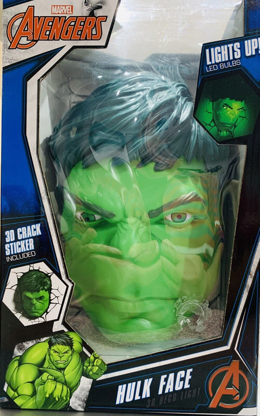 Marvel Avengers Hulk Face 3d Deco Light