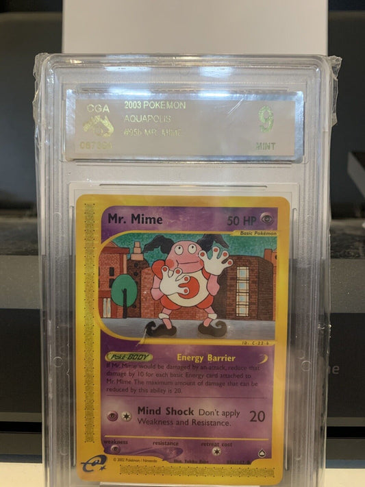 Pokémon graded card CGA 9 Mr Mine Year 2002 Energy Barrier N05078