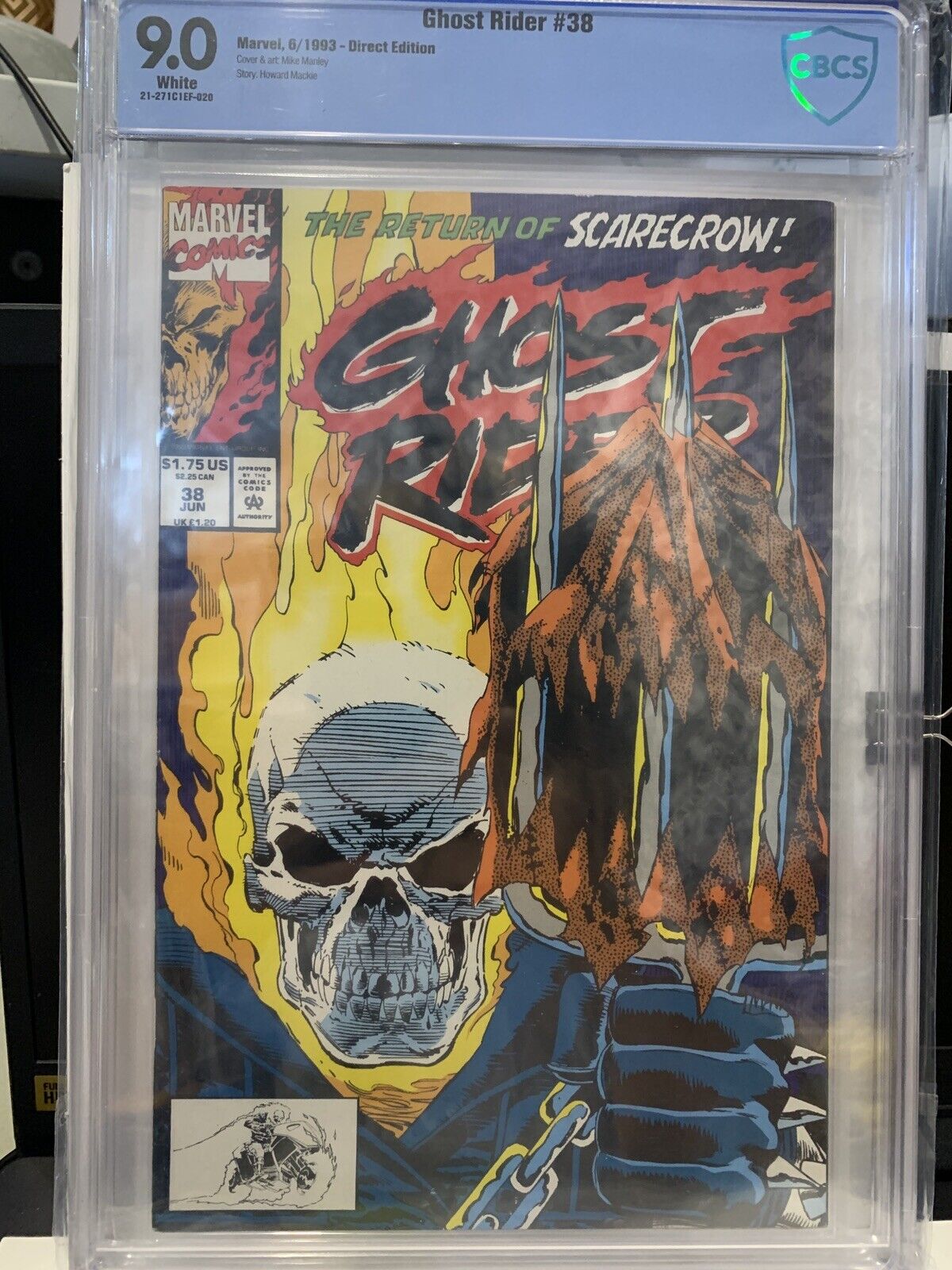 Ghost Rider the return of scarecrow n38 graded 9 comic By CBCS N05389