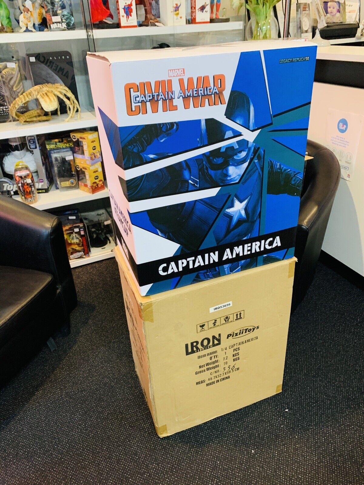 Captain America Iron Studios , Masterpiece 336/350 Rare - N05431