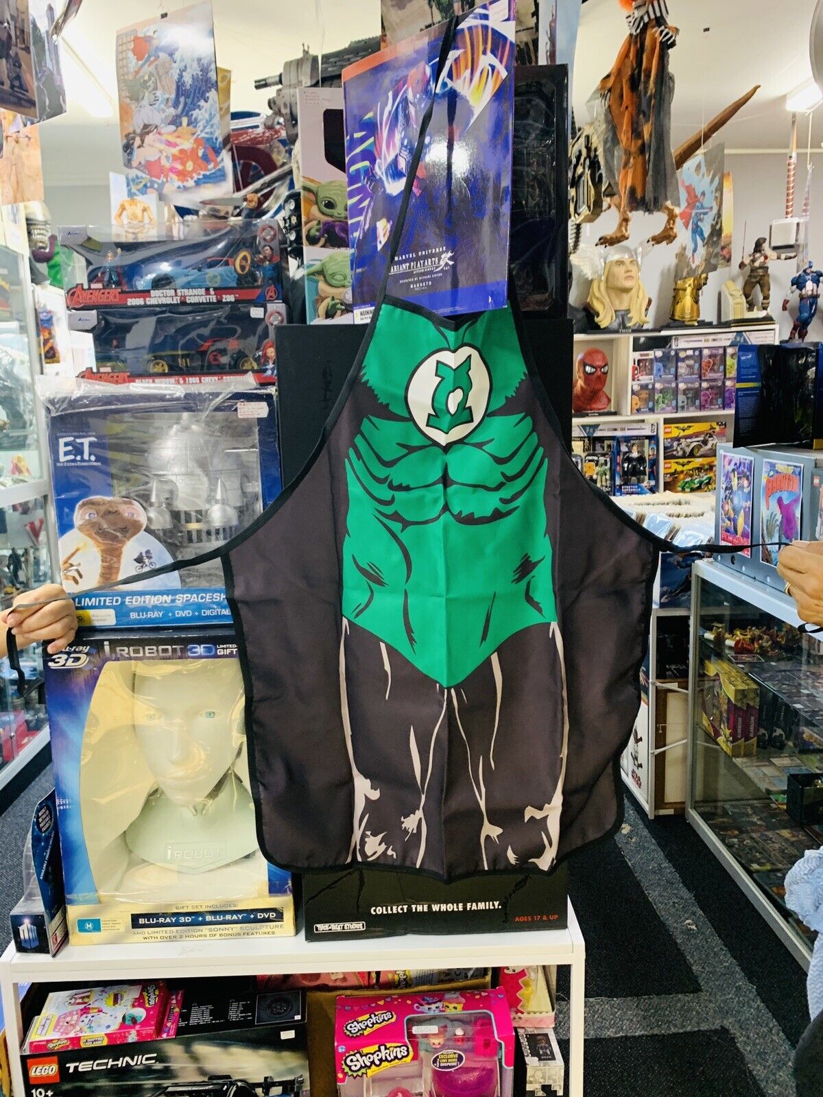 Green lantern cooking apron N05651