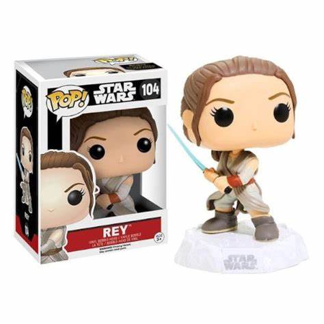 Funko Pop Star Wars Episode 7 Rey With Lightsaber Vinyl Action Figure #104