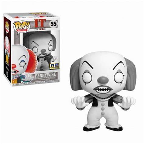 IT CLASSIC - POP FUNKO VINYL FIGURE 55 PENNYWISE EXCLUSIVE (BLACK & WHITE) 9CM