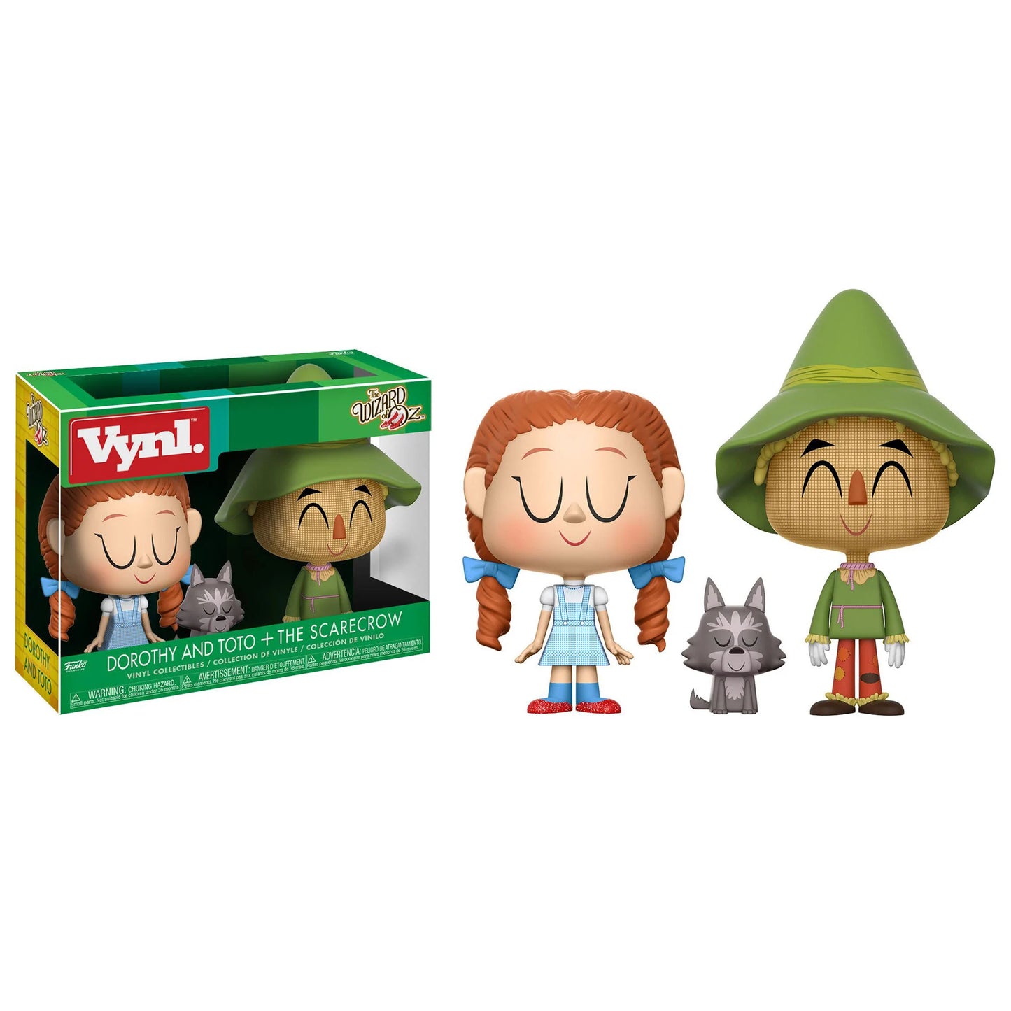 Wizard of Oz Dorothy Toto and Scarecrow Funko Vynl